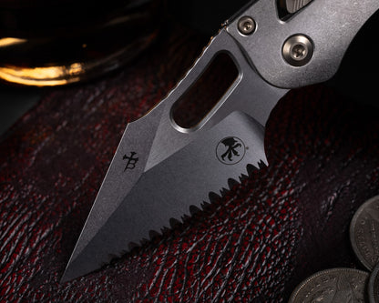 Marfione Select Stitch Ram-Lok Full Serrated Stonewash Finish Slab Side Titanium