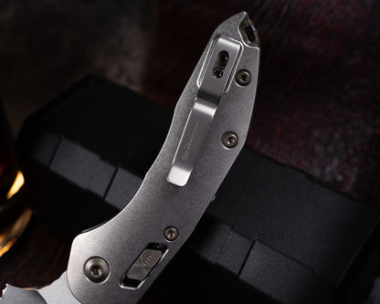 Marfione Select Stitch Ram-Lok Full Serrated Stonewash Finish Slab Side Titanium