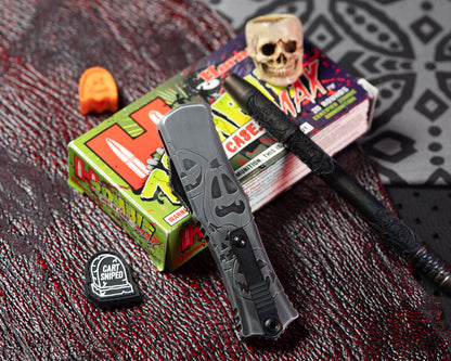 Microtech Hera II Mini Brushed Metal 1702M-1BMHWJLS Jack-o'-Lantern Standard, Signature Series - RK