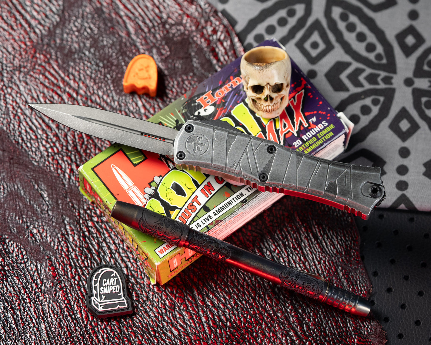Microtech Hera II Mini Brushed Metal 1702M-1BMHWMYS Mummy Wrap Standard, Signature Series - RK