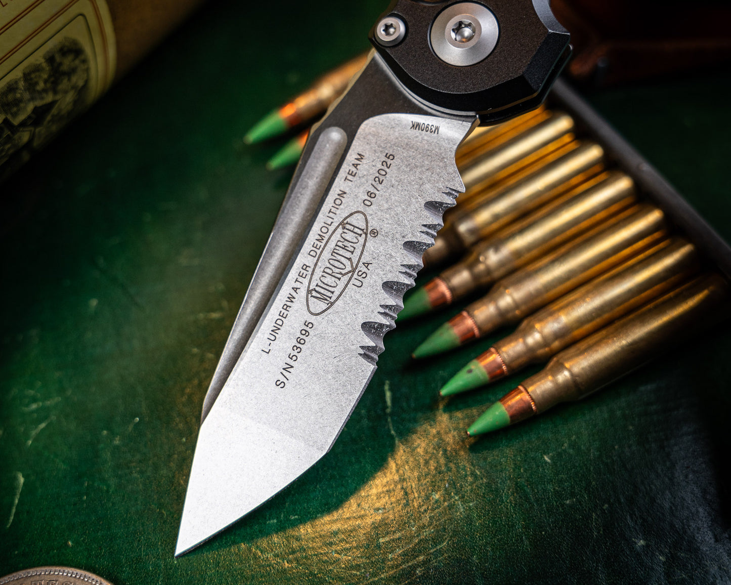 Microtech L.U.D.T.® T/E Gen III Stonewash Partial Serrated - RK