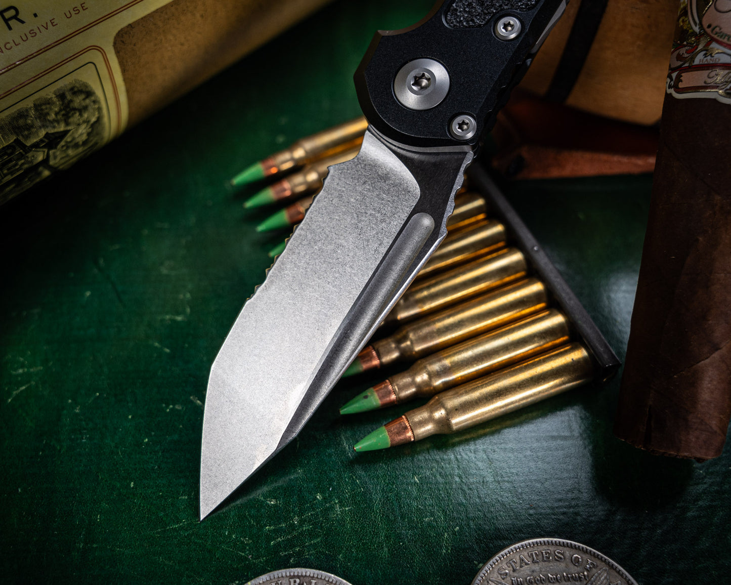 Microtech L.U.D.T.® T/E Gen III Stonewash Partial Serrated - RK