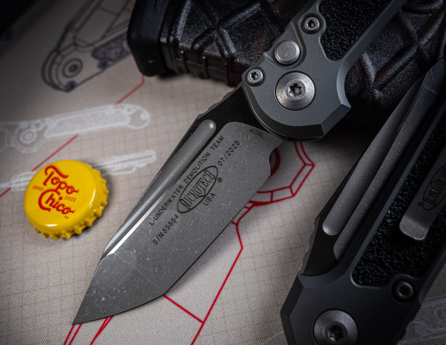 Microtech L.U.D.T.® T/E Gen III Natural Clear Apocalyptic® Standard - RK