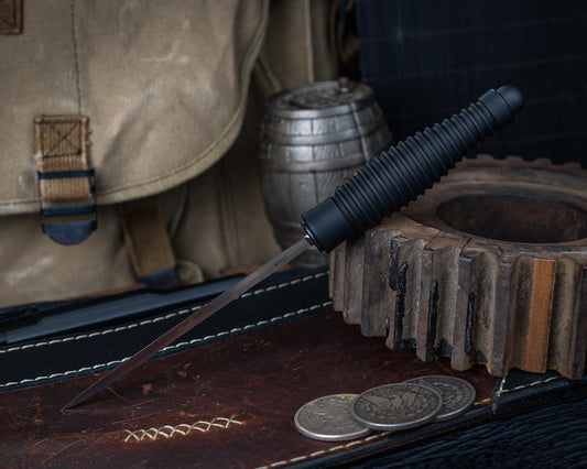 Bastinelli Ventilation Fairbairn Rapier Hand Ground Tri-Edge Spike w/ 3D Printed Sheath