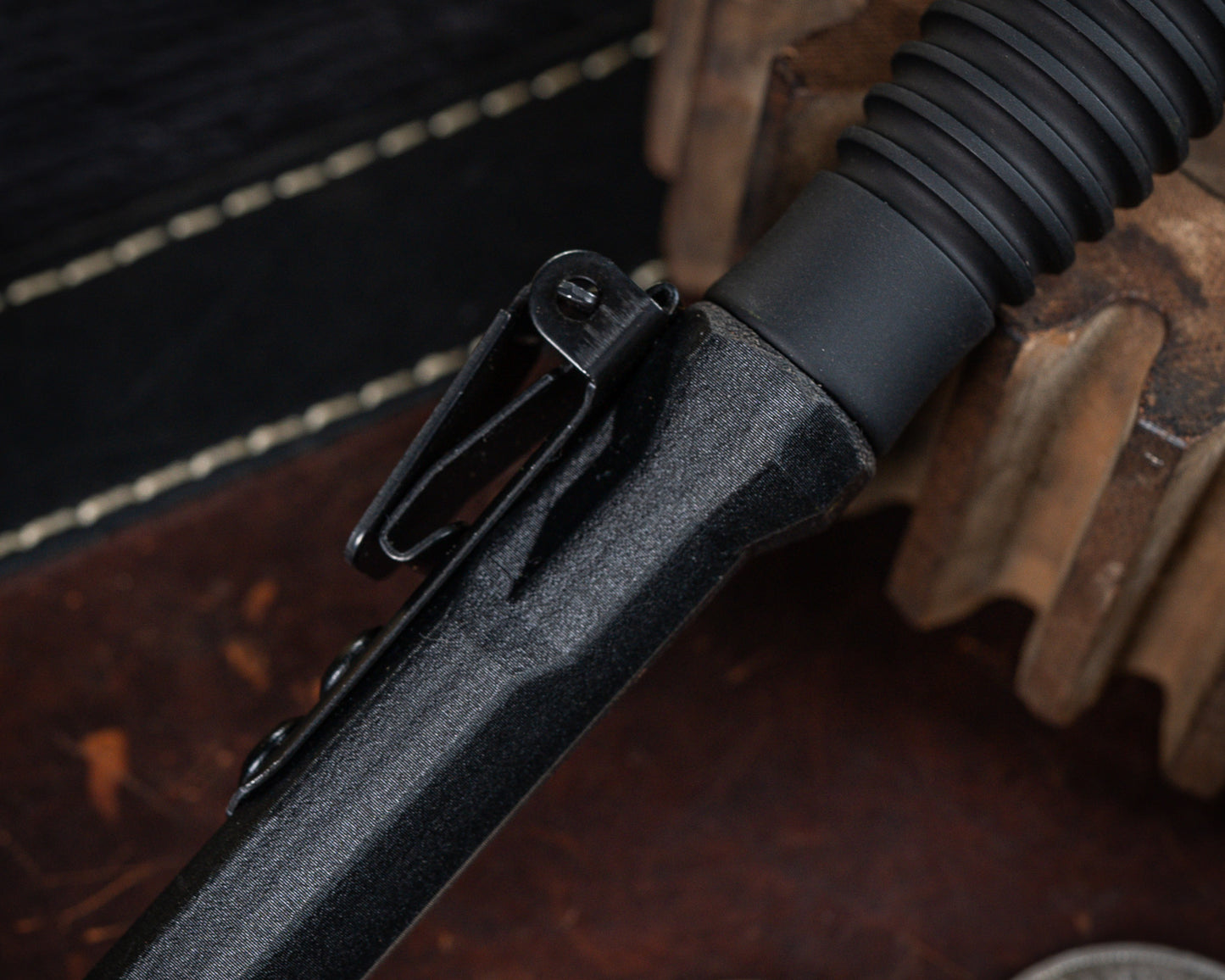Bastinelli Ventilation Fairbairn Rapier Hand Ground Tri-Edge Spike w/ 3D Printed Sheath