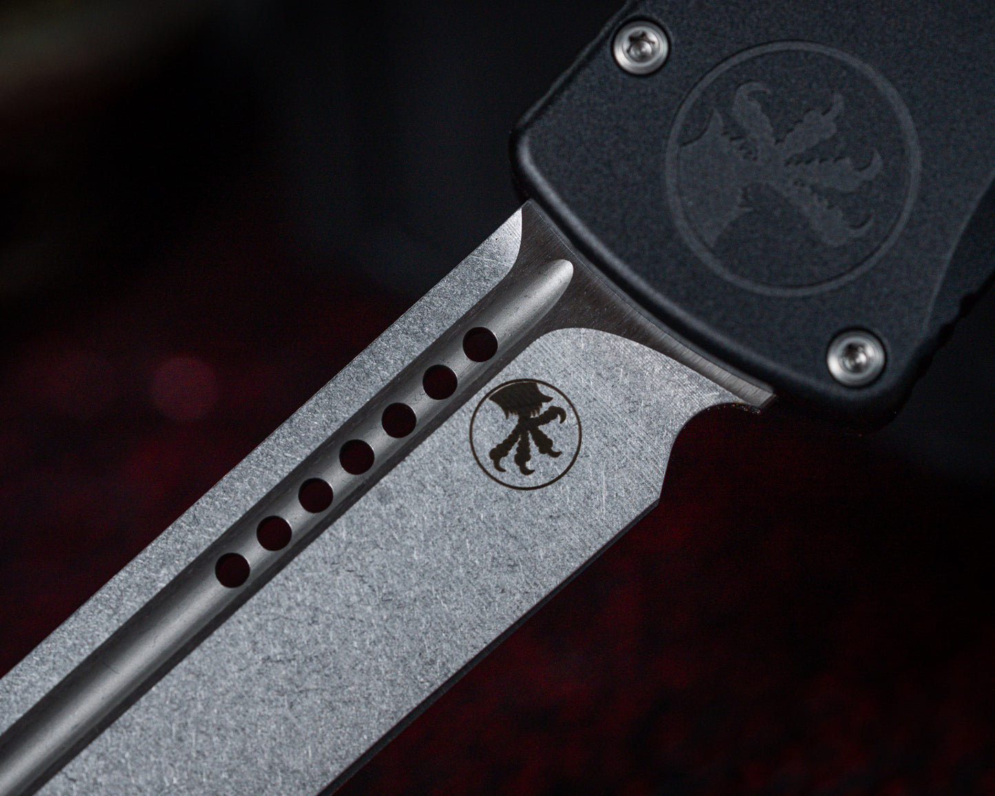 Microtech Marfione Select Halo IV 3.8" Single Edge Stonewash Finish