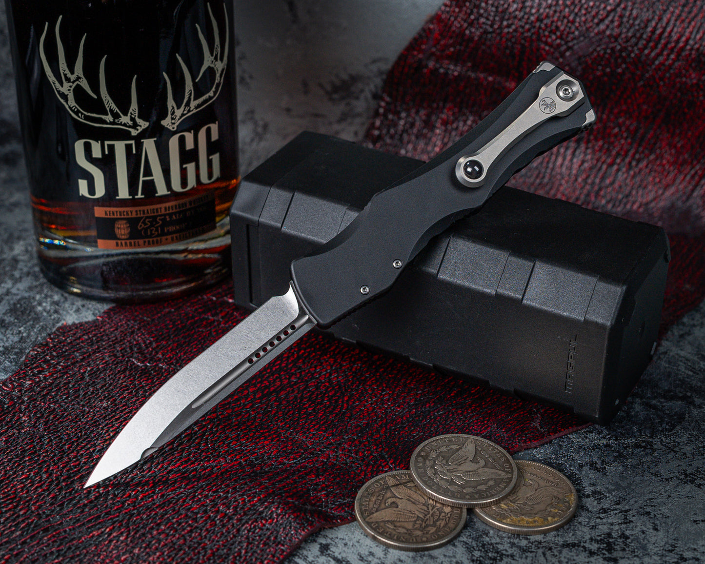 Microtech Marfione Select Halo IV 3.8" Single Edge Stonewash Finish
