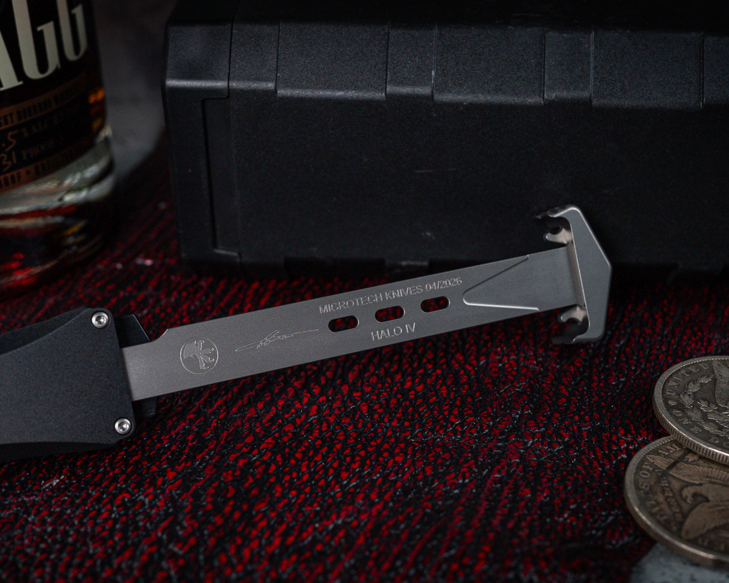 Microtech Marfione Select Halo IV 3.8" Single Edge Stonewash Finish