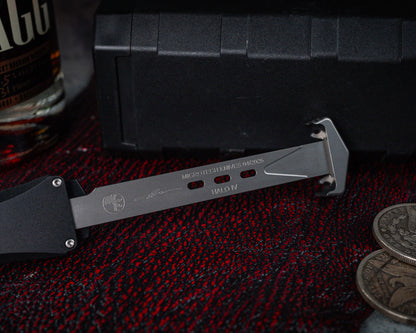 Microtech Marfione Select Halo IV 3.8" Single Edge Stonewash Finish