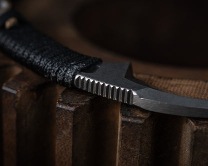 Bastinelli x Marcaida Pika Chisel Ground Stonewash Custom Wrapped w/ Bronze Menuki Dagger Snake
