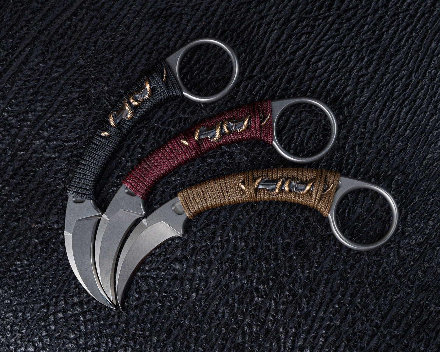 Bastinelli x Marcaida Pika Chisel Ground Stonewash Custom Wrapped w/ Bronze Menuki Dagger Snake