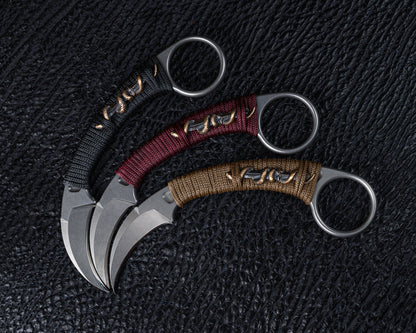 Bastinelli x Marcaida Pika Chisel Ground Stonewash Custom Wrapped w/ Bronze Menuki Dagger Snake