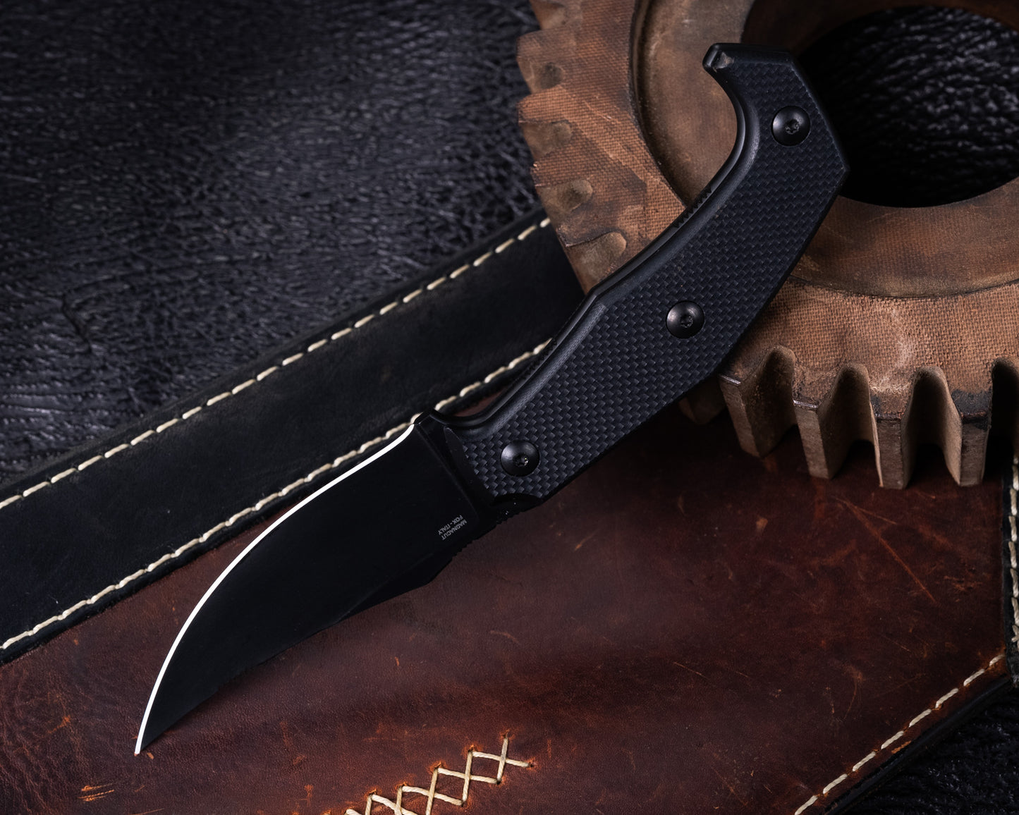 Bastinelli Mood Black Fixed Blade w/ Black PVD Blade