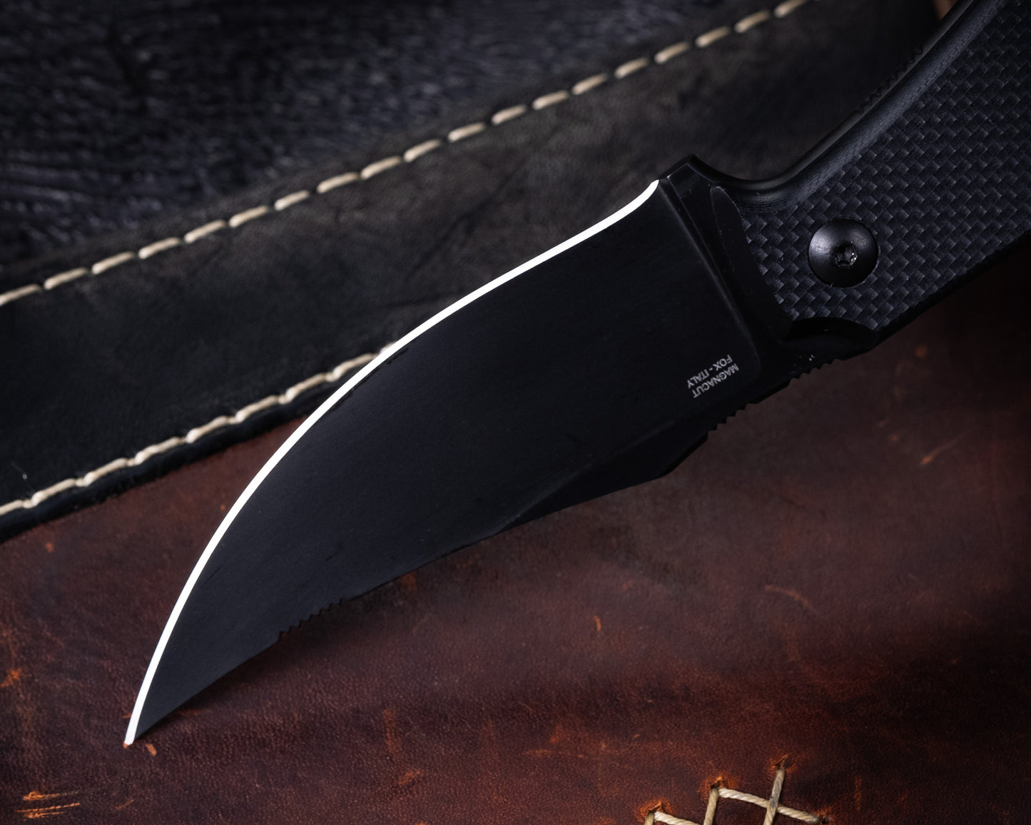 Bastinelli Mood Black Fixed Blade w/ Black PVD Blade