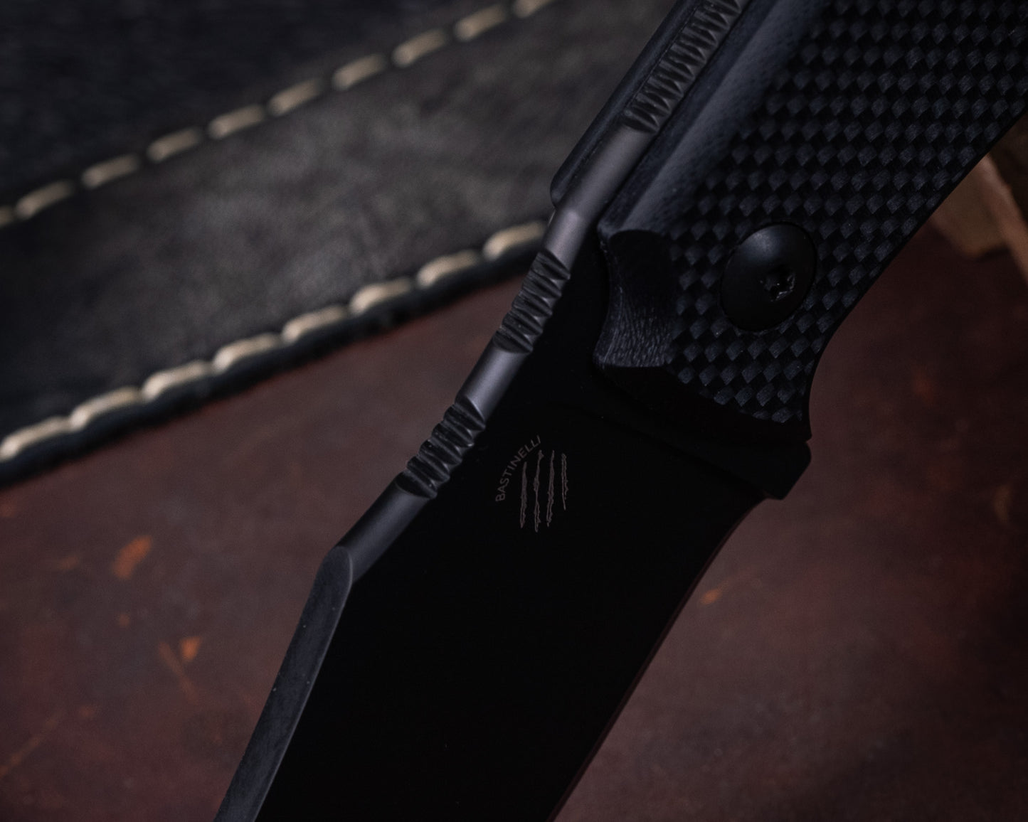 Bastinelli Mood Black Fixed Blade w/ Black PVD Blade