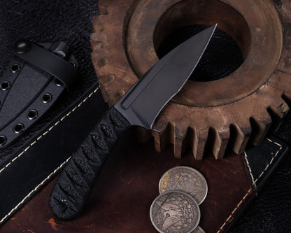 Bastinelli SIN Black PVD Fixed Blade w/ Custom Tsuka Wrap