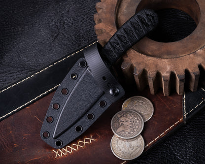 Bastinelli SIN Black PVD Fixed Blade w/ Custom Tsuka Wrap