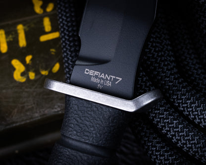 Defiant7 M320V Fixed Blade w/ Black Cerakote Blade