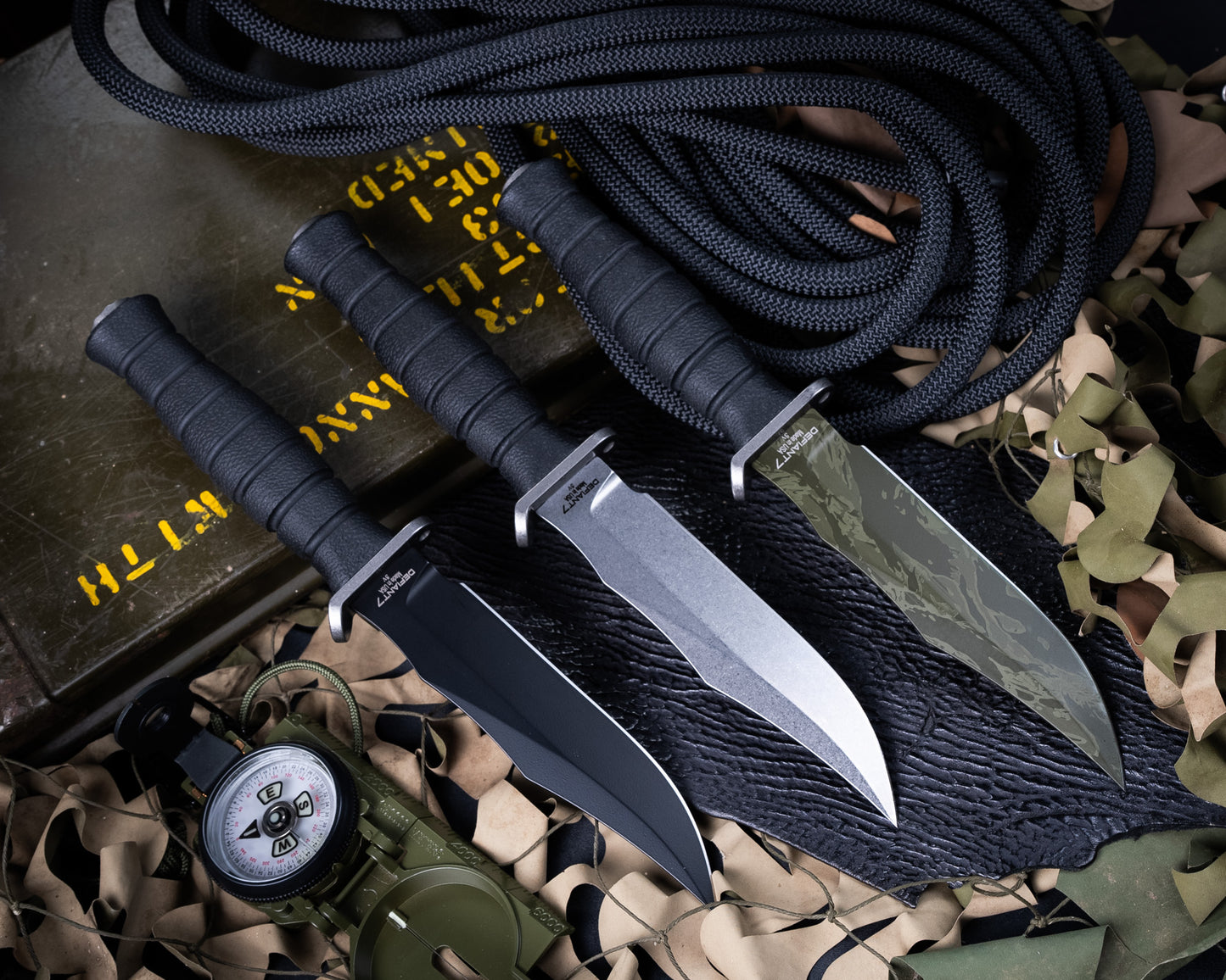 Defiant7 M320V Fixed Blade w/ Stonewash Blade