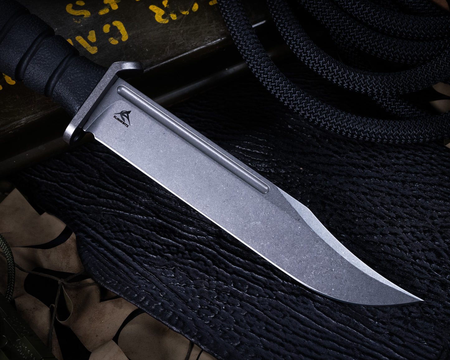 Defiant7 M320E Fixed Blade w/ Stonewashed Blade