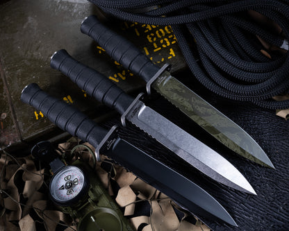 Defiant7 M320G Fixed Blade w/ Black Blade