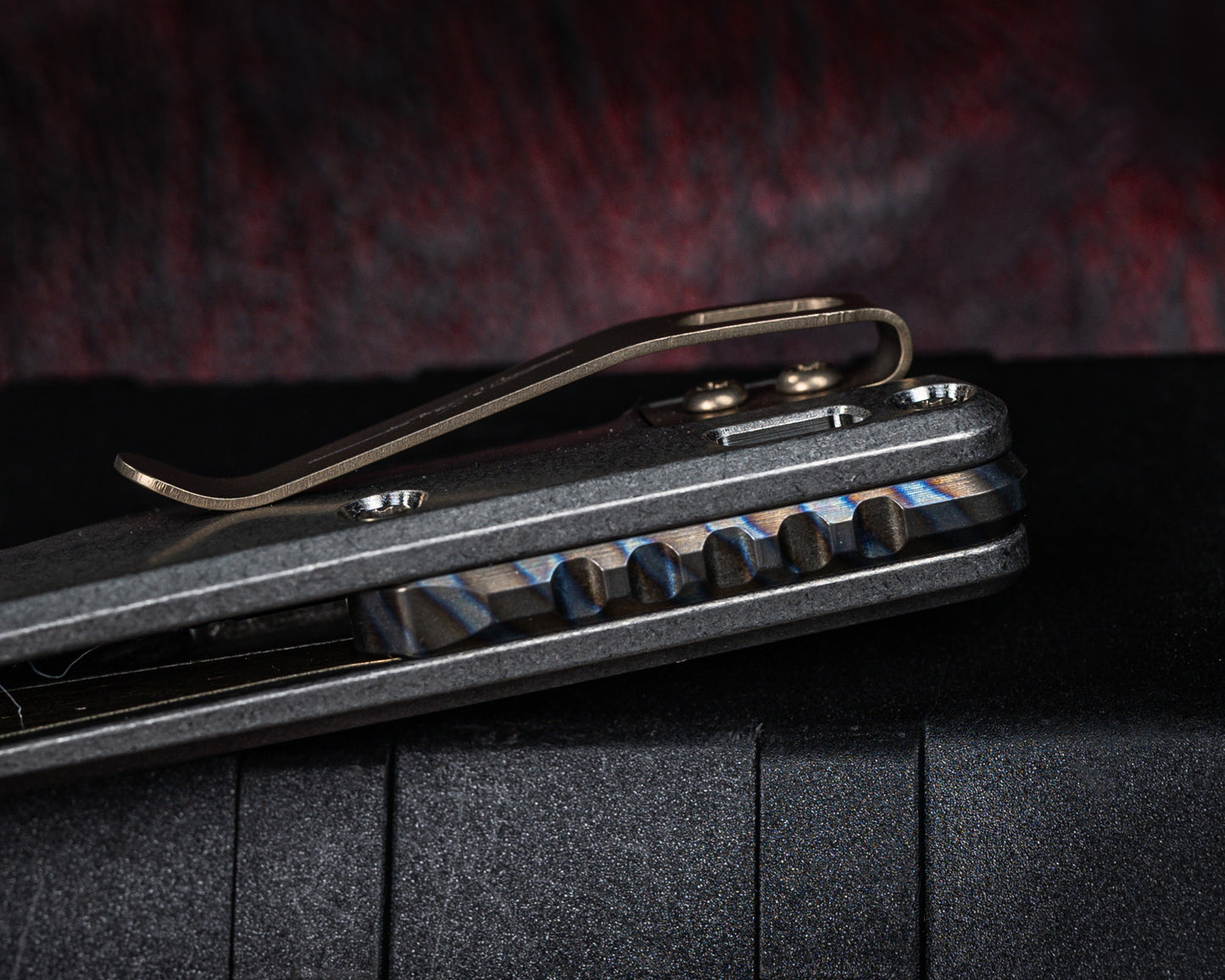 Microtech Marfione Select MSI Mini Ram-Lok Slab Finish Partial Serrated