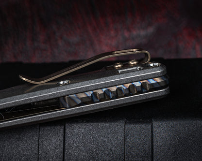 Microtech Marfione Select MSI Mini Ram-Lok Slab Finish Partial Serrated