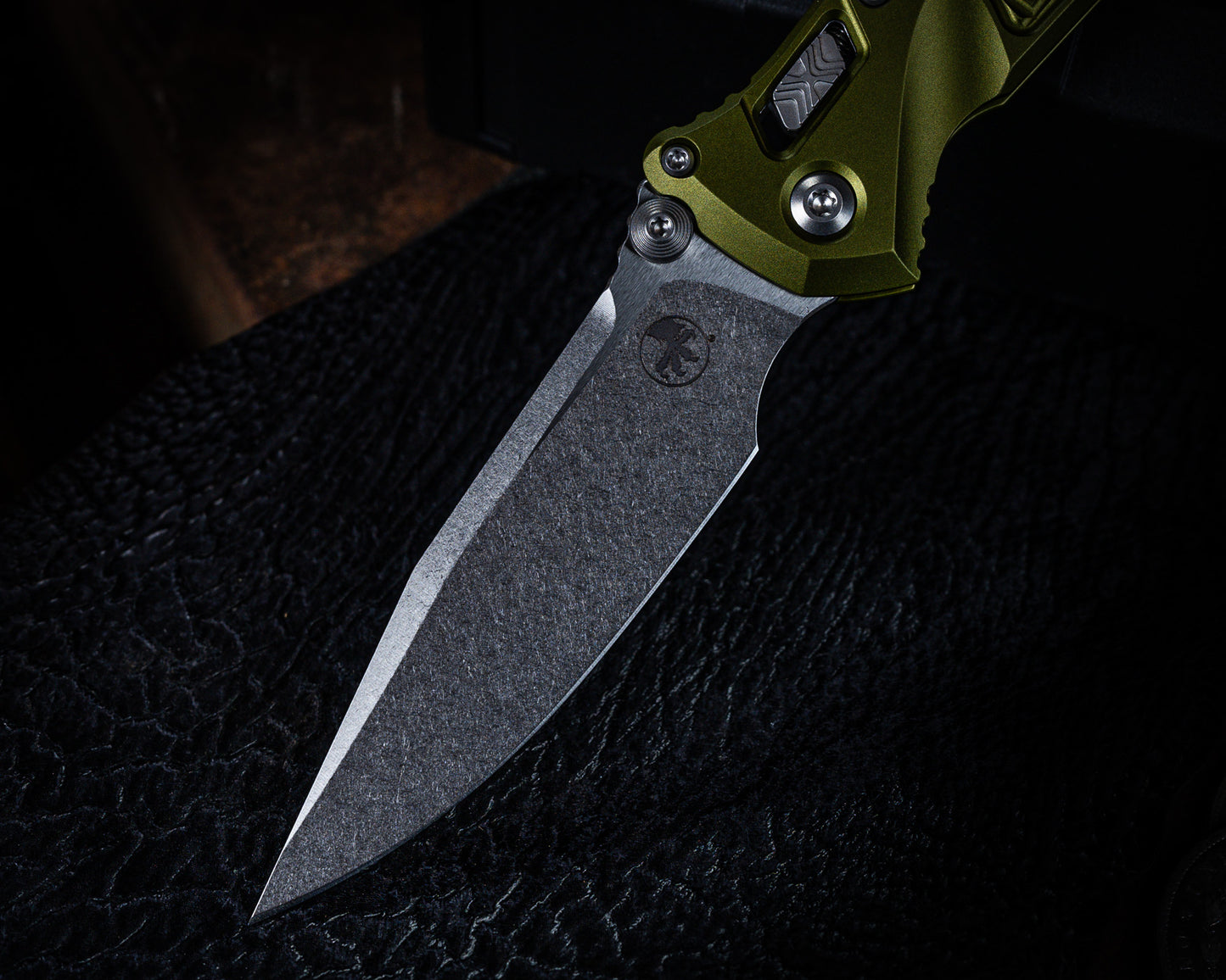 Microtech Socom Ram-Lok S/E Apocalyptic Frag Aluminium OD Green