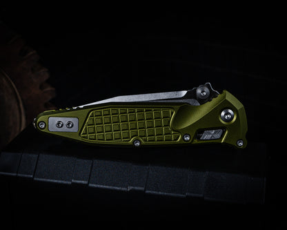 Microtech Socom Ram-Lok S/E Apocalyptic Frag Aluminium OD Green