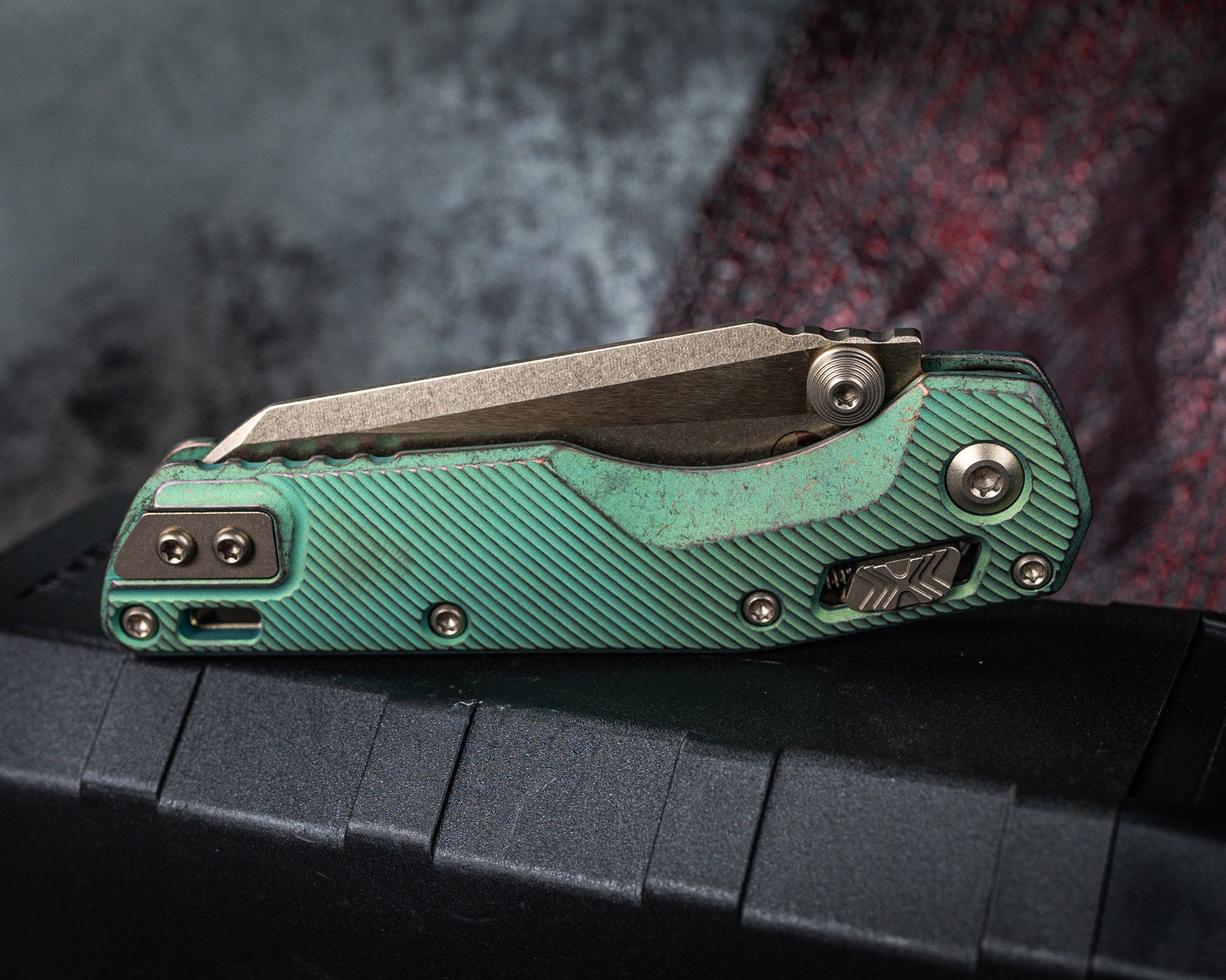 Microtech Marfione Select MSI Mini Ram-Lok Fluted Antique Green