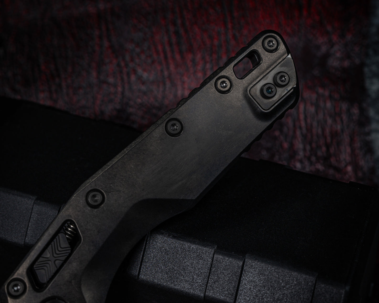 Microtech Marfione Select MSI Ram-Lok DLC Titanium Slab Side Full Serrated