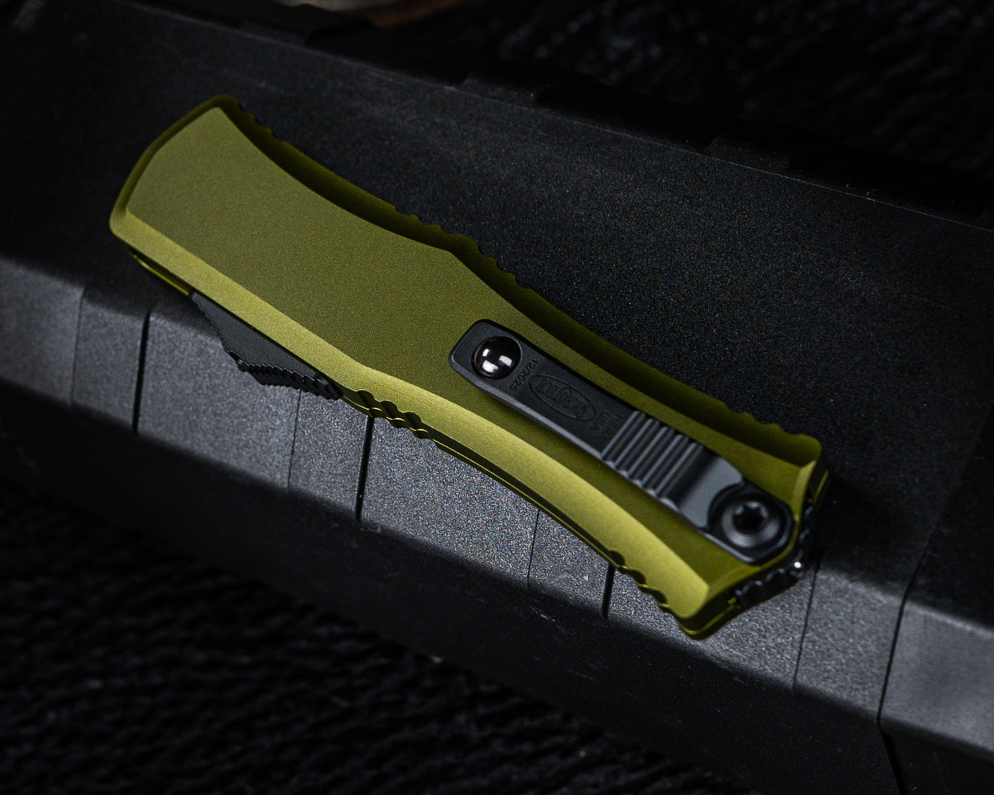 Microtech Hera II Mini Double Edge Black Standard OD Green