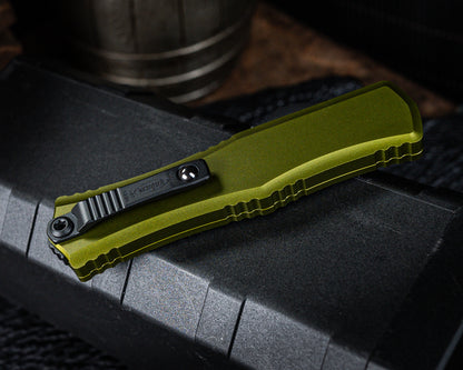 Microtech Hera II Mini Double Edge Black Standard OD Green