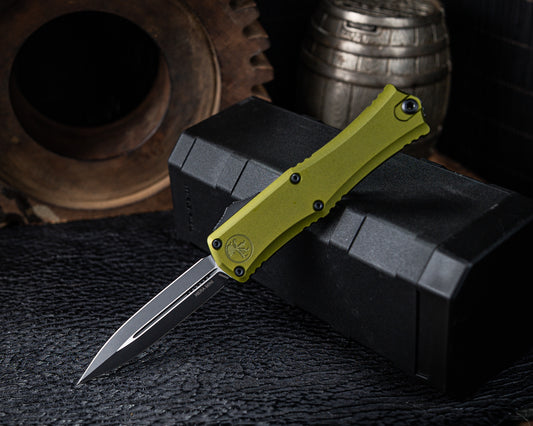 Microtech Hera II Mini Double Edge Black Standard OD Green