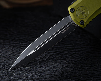 Microtech Hera II Mini Double Edge Black Standard OD Green