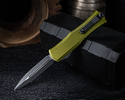 Microtech Hera II Mini Double Edge Black Standard OD Green