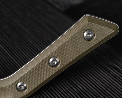 Microtech Knives 6" Santoku Knife Stonewash M390 OD Green G-10