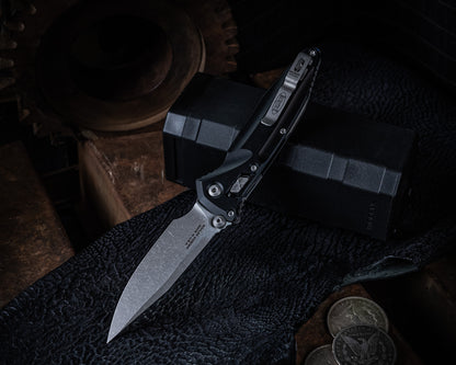 Microtech Socom Delta Ram-Lok S/E Stonewash Standard Black
