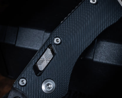Stitch Ram-Lok Fluted G-10 Painted Black Partial Serrated 3.75" Blade