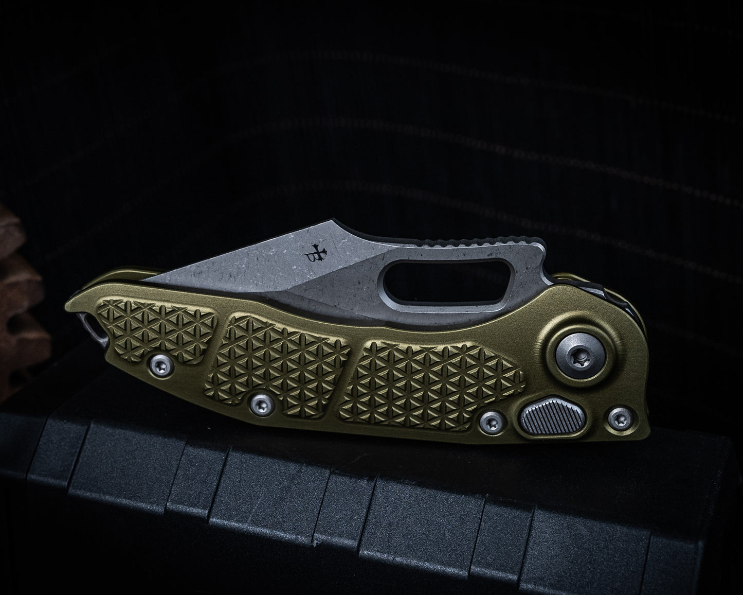 Stitch Auto Apocolyptic Full Serrate OD Green 3.75" Blade