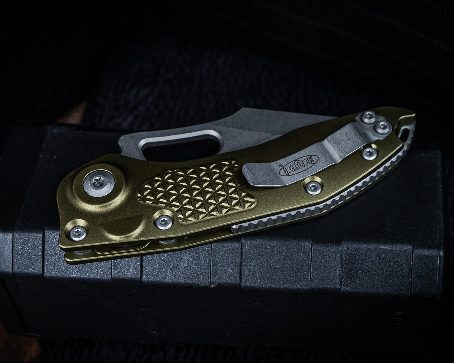 Stitch Auto Apocolyptic Full Serrate OD Green 3.75" Blade