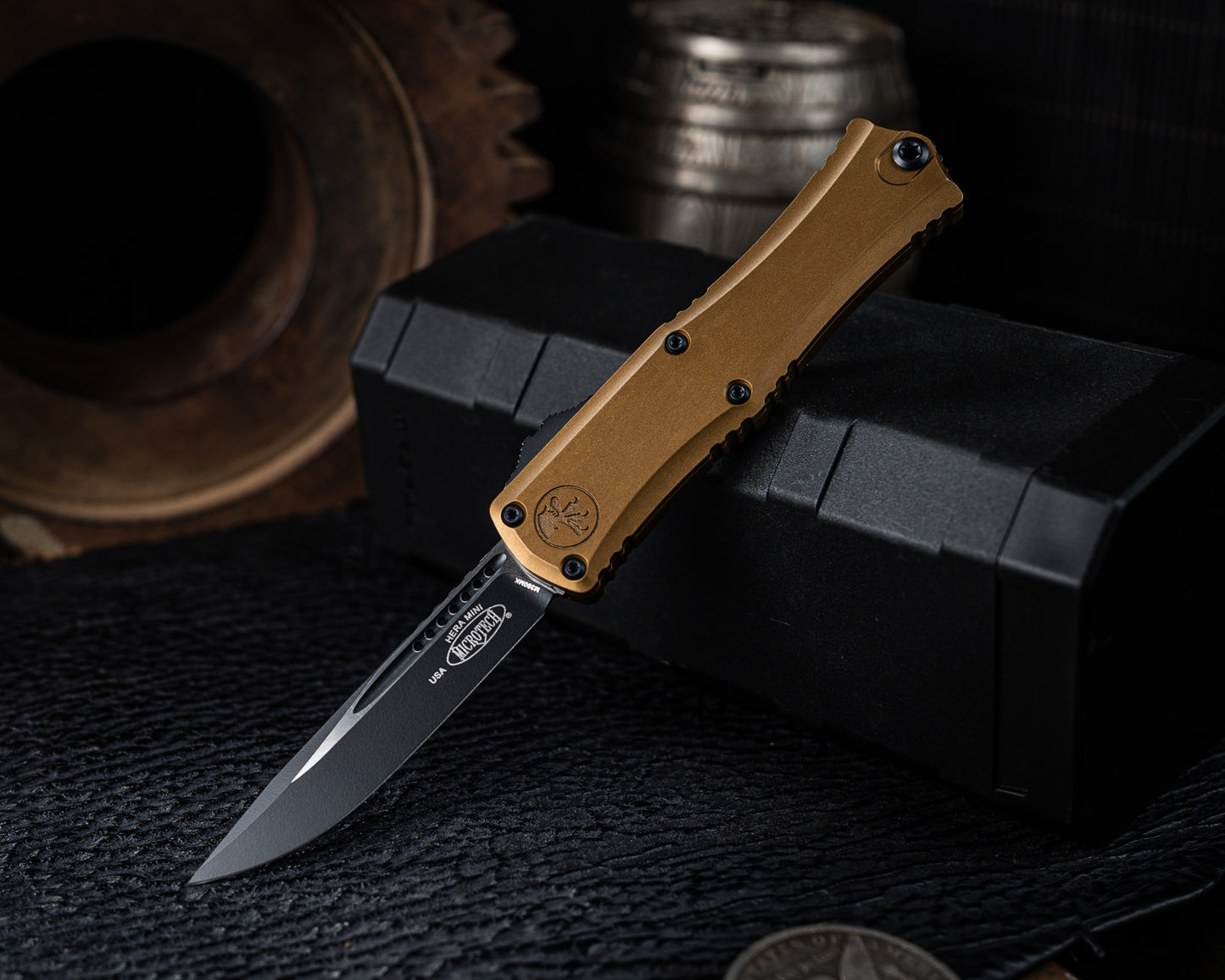 Microtech Hera II Mini Single Edge Tan Standard