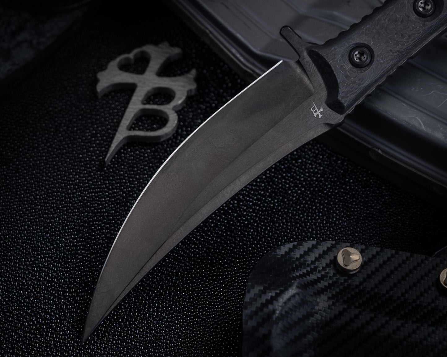 Microtech SBK Signature Series DLC 5" Blade w/ Carbon Fiber Handles
