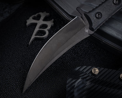 Microtech SBK Signature Series DLC 5" Blade w/ Carbon Fiber Handles